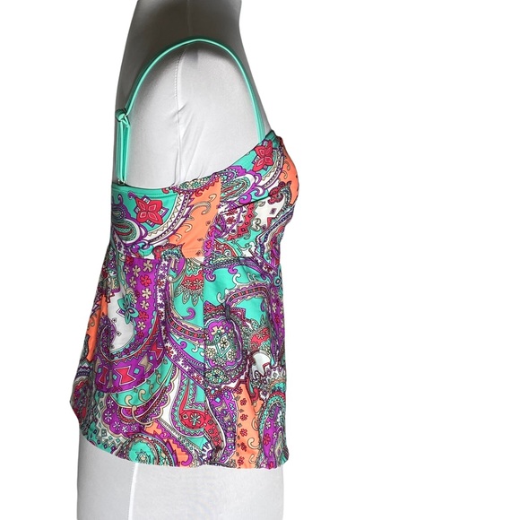 Aqua Couture Tankini Swim Top New Size Medium - Picture 2 of 13